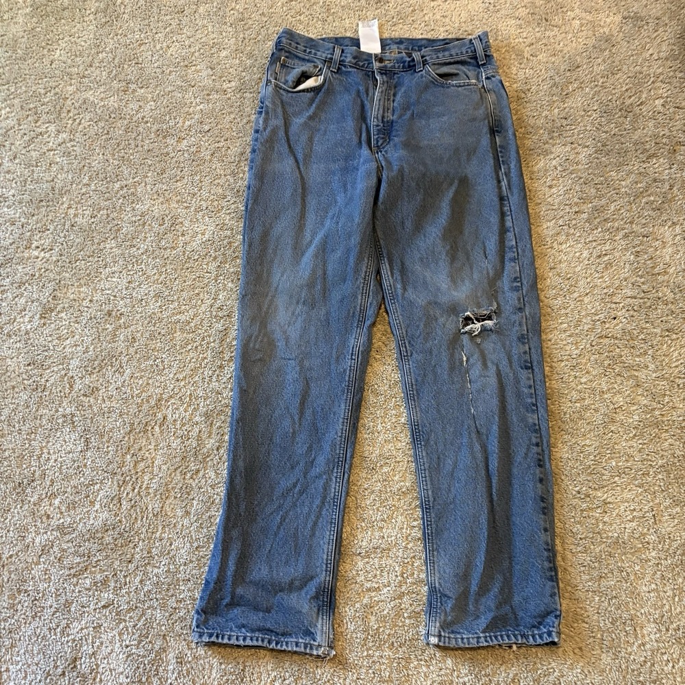 Vintage Carhartt  Jeans Mens 34x33‎ Blue Relaxed Fit B172 DST